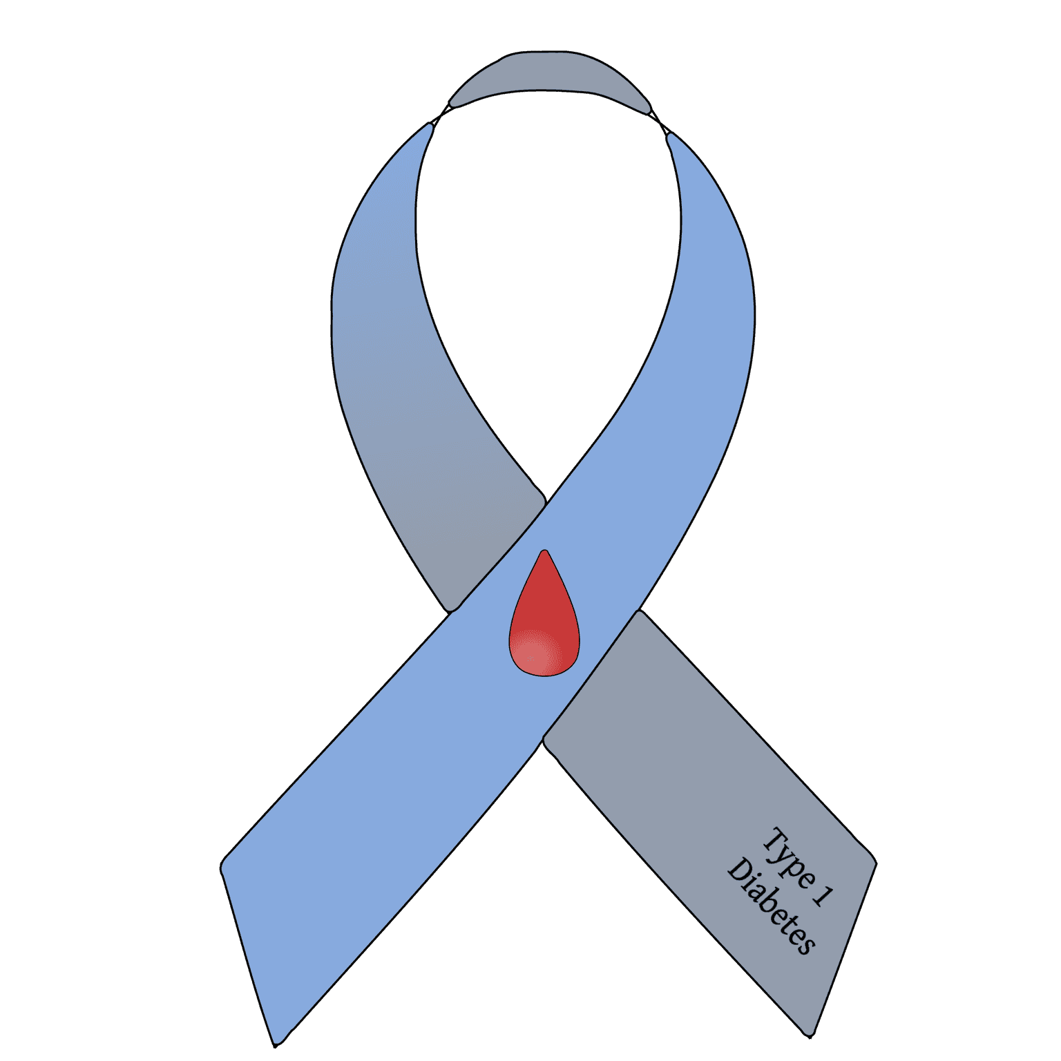 type 1 diabetes ribbon